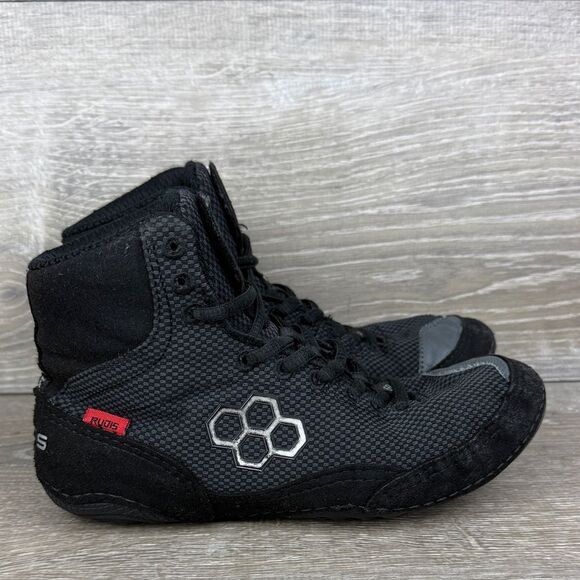 Rudis Colt Women’s Sz 5.5/Mens 4 Black Mid Top Wrestling Shoes Y-CLT-0017 - Picture 1 of 10